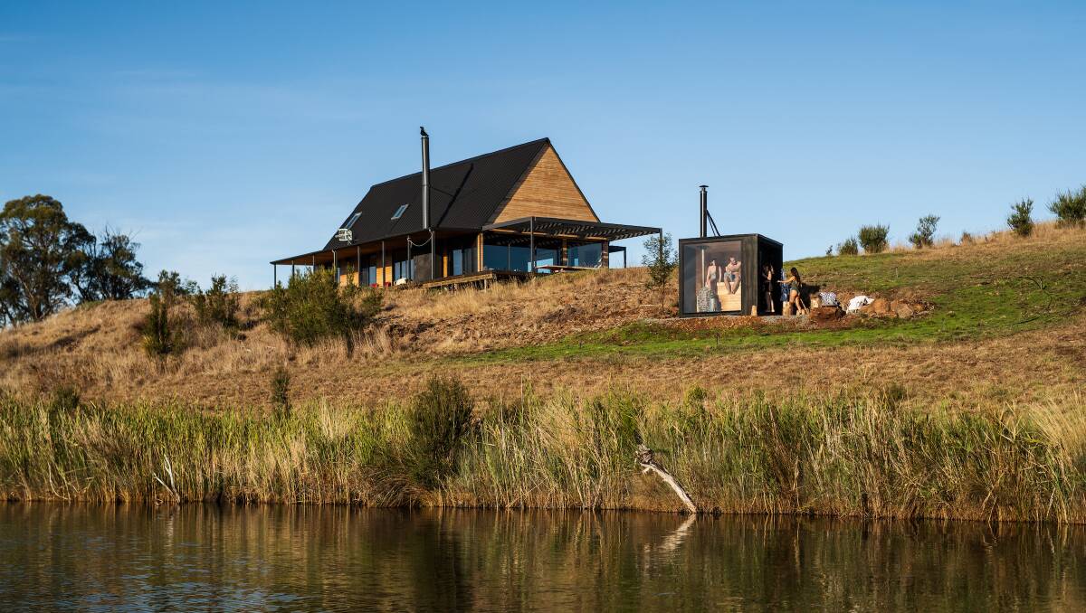 Swan River Sanctuary and its sauna cube.