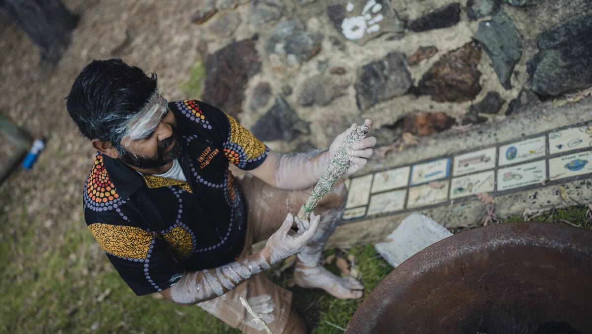 A Smoking Ceremony to mark the start of the 2023 Margaret River vintage. Picture: Ovis Creative A Smoking Ceremony to mark the start of the 2023 Margaret River vintage. Picture: Ovis Creative