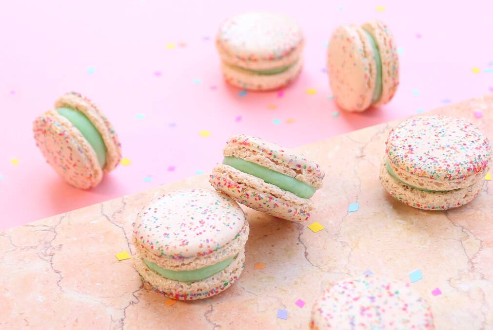 Macarons at Bottega Louie. Macarons at Bottega Louie.
