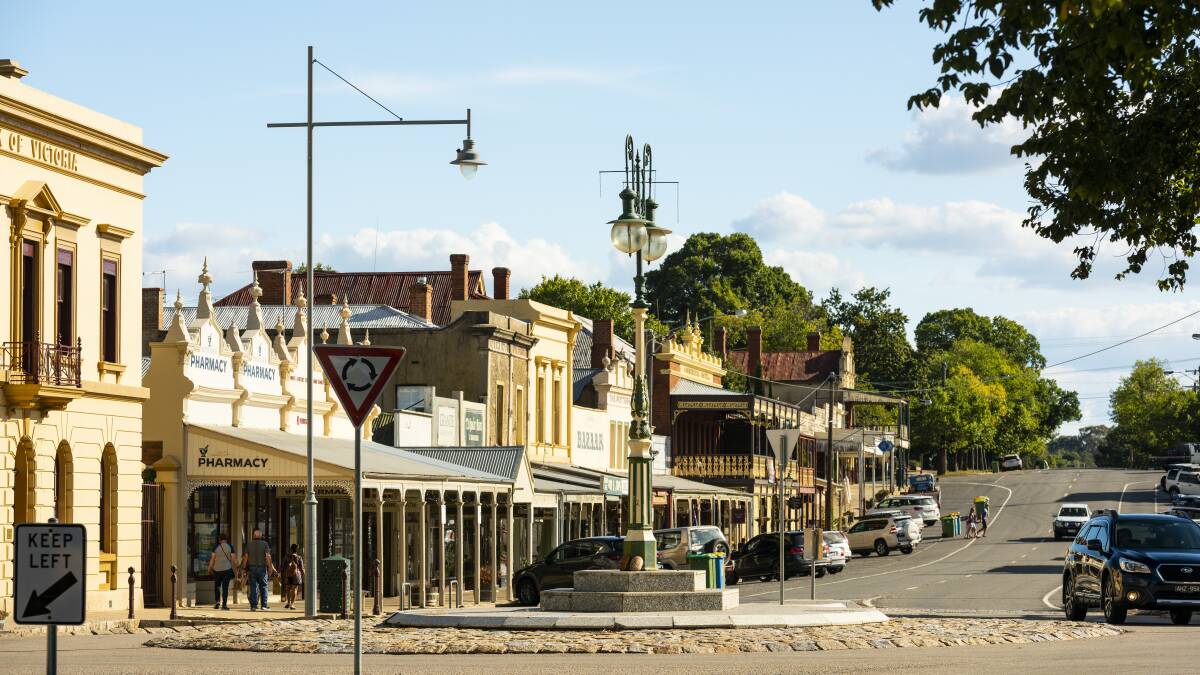 A Beechworth streetscape. A Beechworth streetscape.