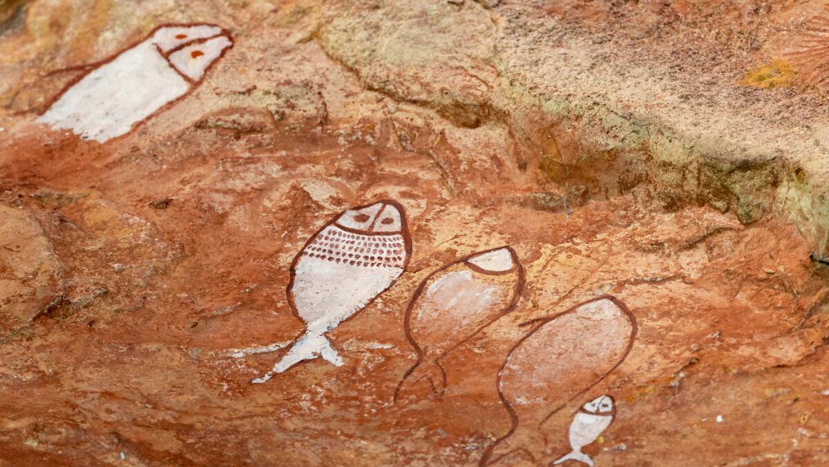 Freshwater Cove rock art. Picture: Tim Faircloth Freshwater Cove rock art. Picture: Tim Faircloth