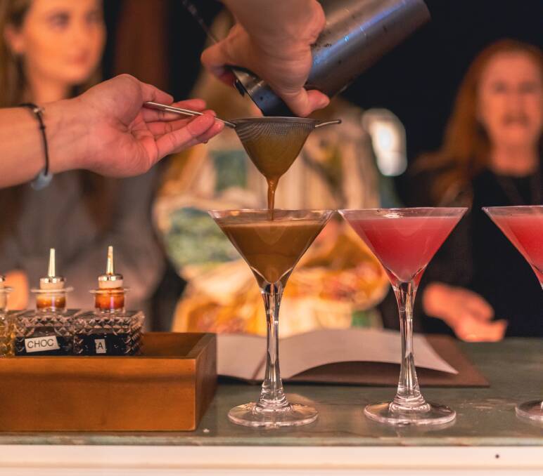 Cocktail time on the rooftop.