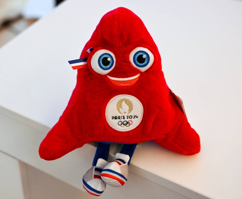 The Olympic mascot "Phryges". The Olympic mascot "Phryges".
