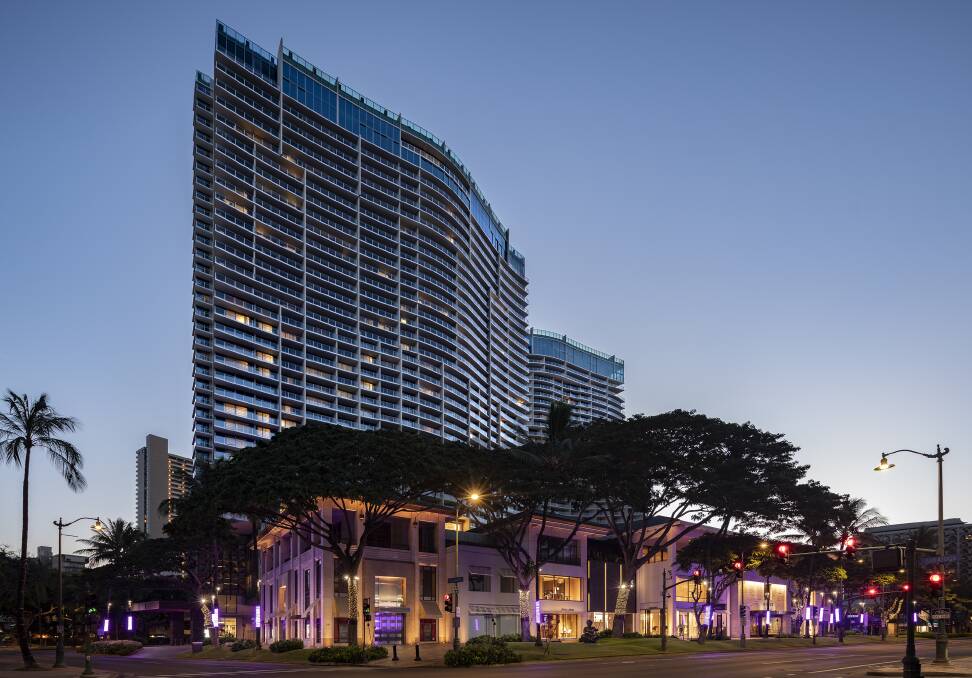 The hotel exterior.