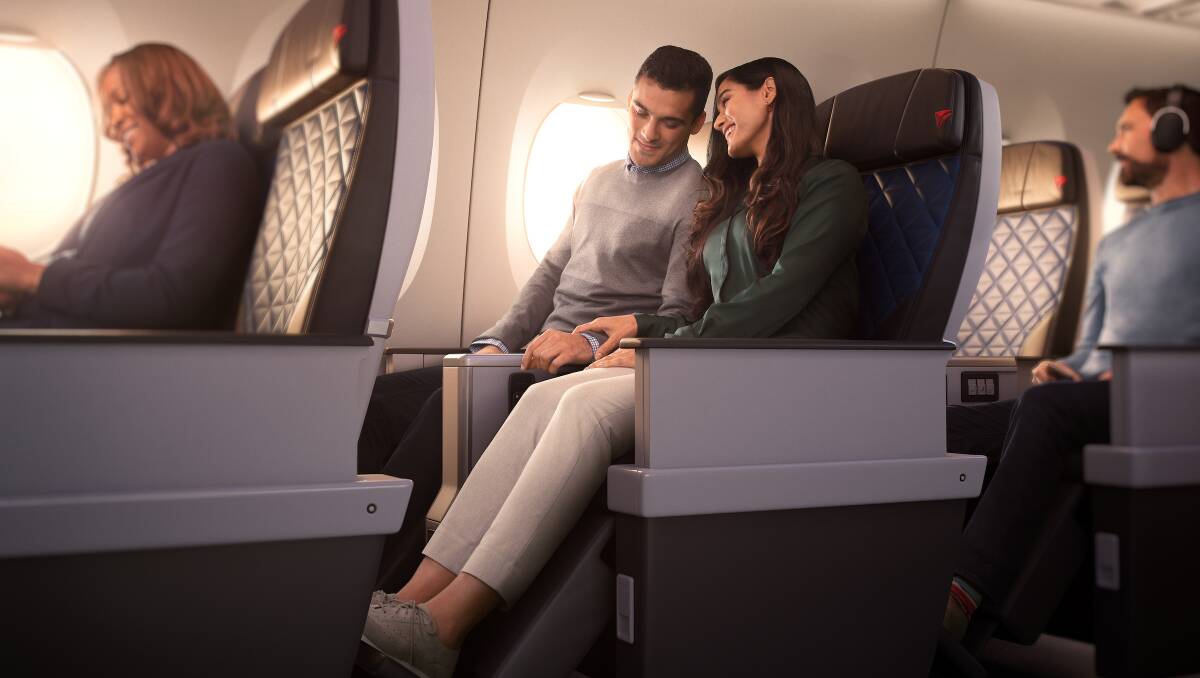 Airbus A350-900 operated by US airline Delta. Airbus A350-900 operated by US airline Delta.