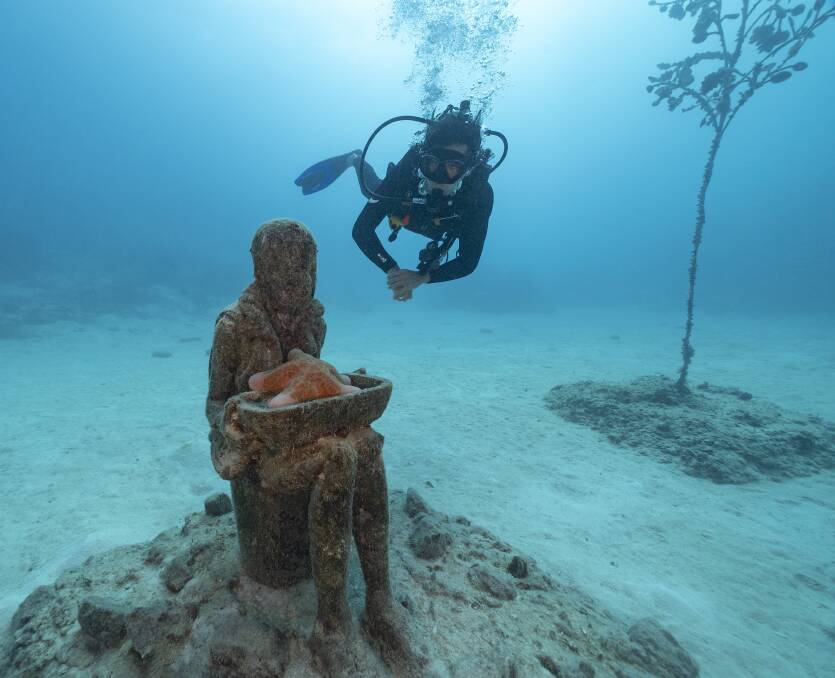 Sculpture viewing at MOUA. Picture: Tourism and Events Queensland