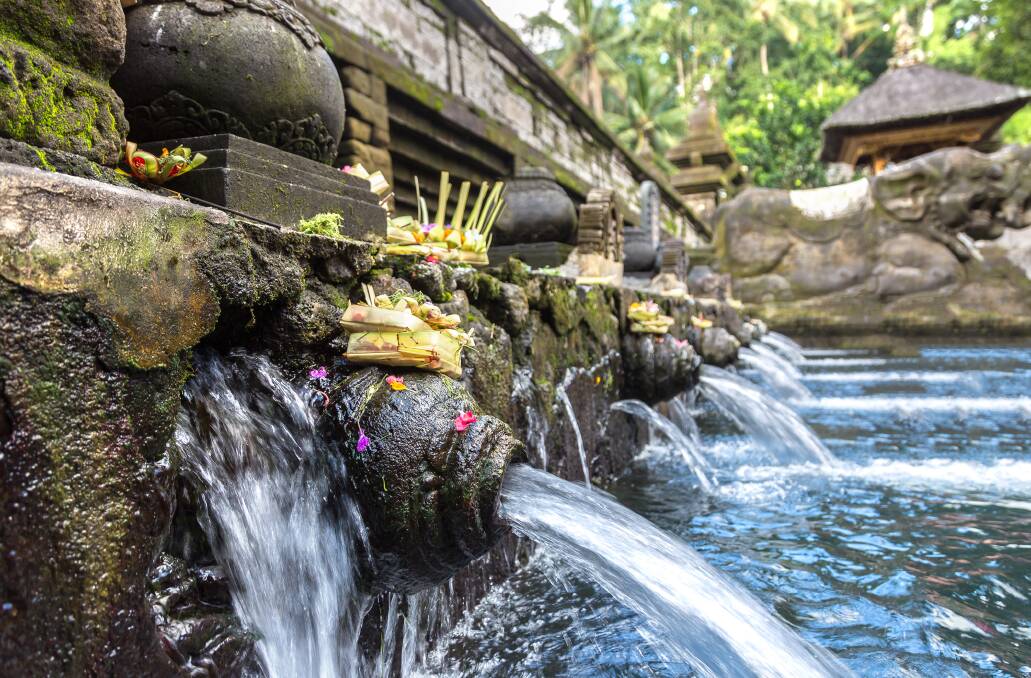 Holy water at Tirta Empul temple. Picture: Getty Images Holy water at Tirta Empul temple. Picture: Getty Images