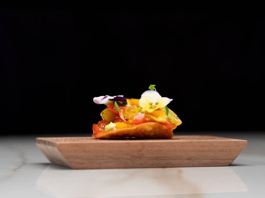 A dish at Eneko Basque. Picture: Daniel Scott