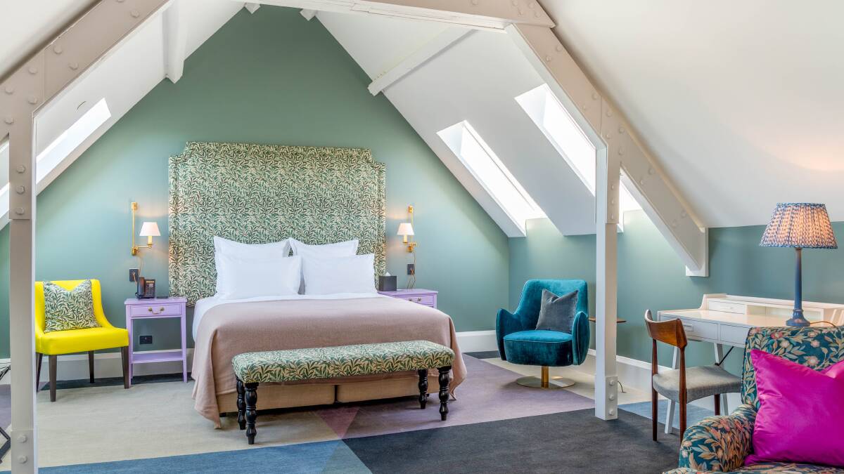 Each room has its own colour scheme.
