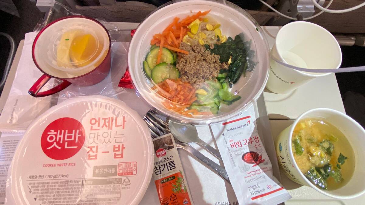 Bibimbap on board Asiana. Bibimbap on board Asiana.