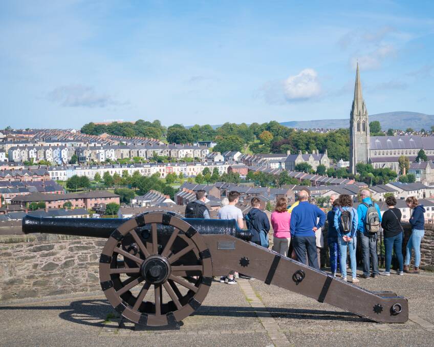 On the city walls. On the city walls.