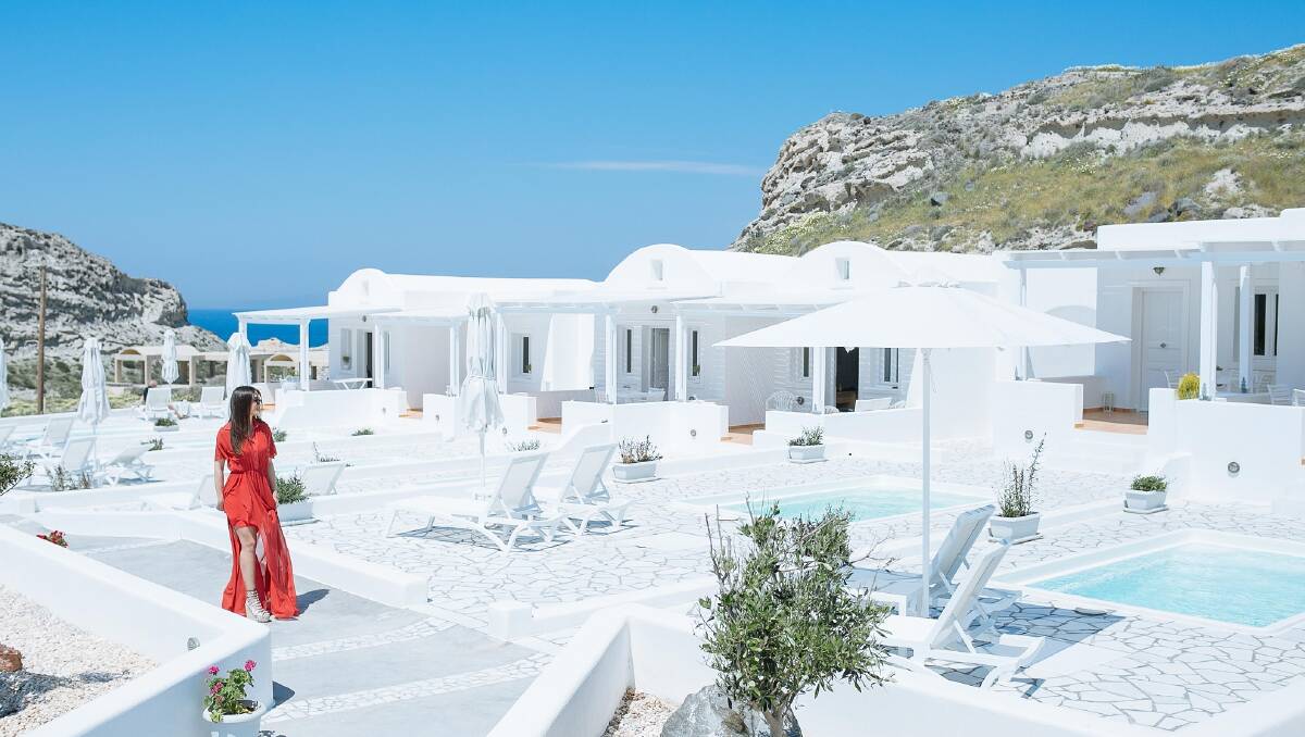 The all-white grandeur of Katharos Villas. The all-white grandeur of Katharos Villas.