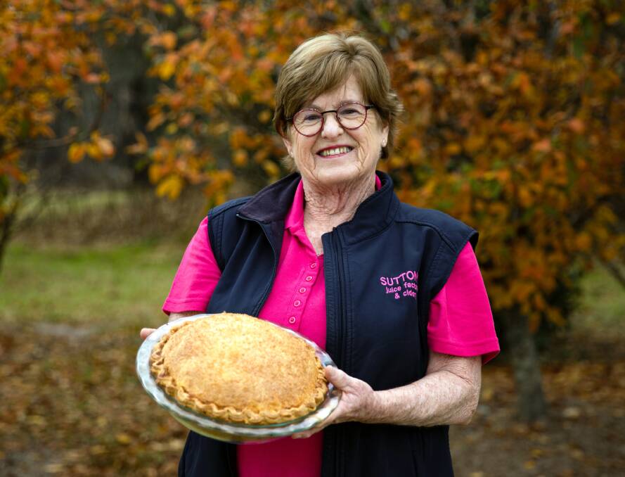 Ros Sutton with one of her apple pies. Picture: Tourism and Events Queensland Ros Sutton with one of her apple pies. Picture: Tourism and Events Queensland
