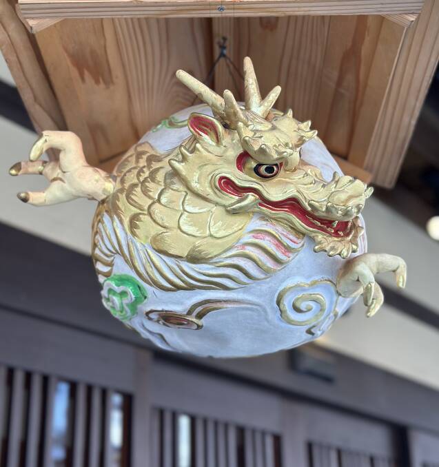 A serpent lantern at Yunotsu Onsen. Picture by Anabel Dean