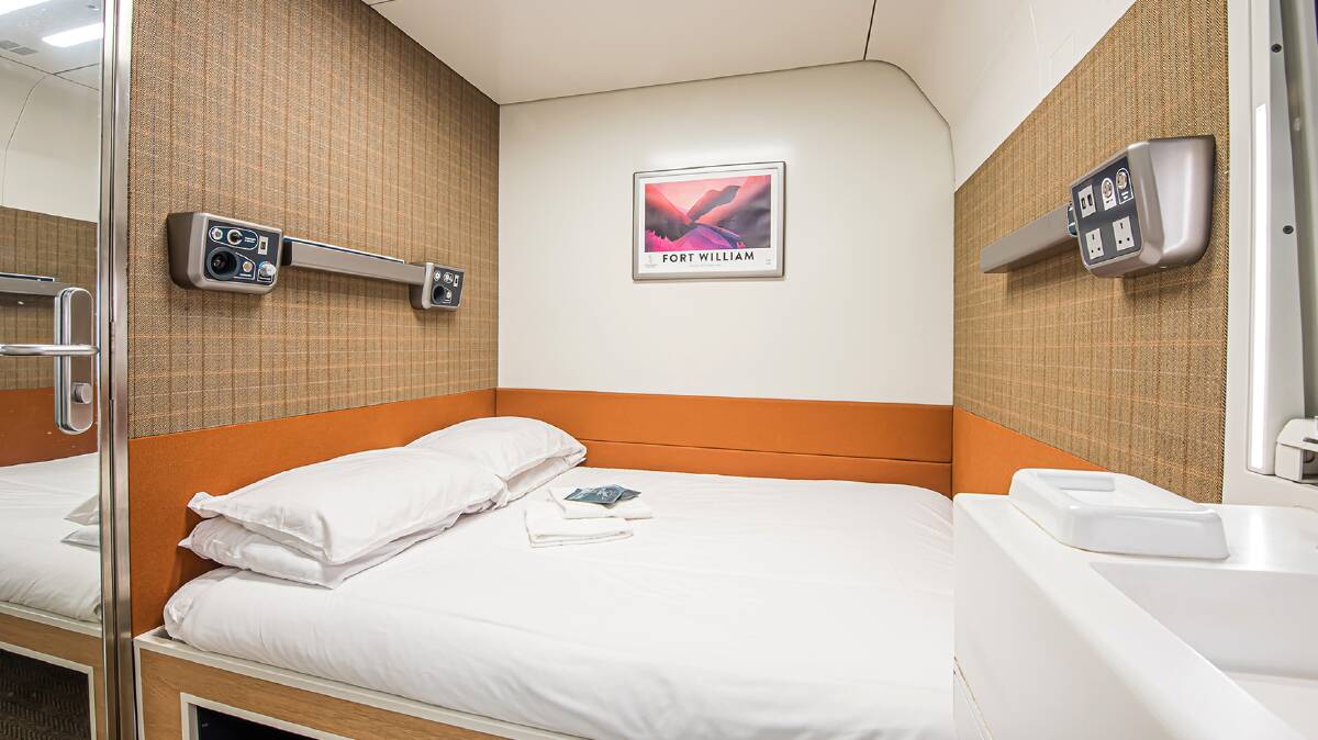 A double bed on the Caledonian Sleeper. A double bed on the Caledonian Sleeper.