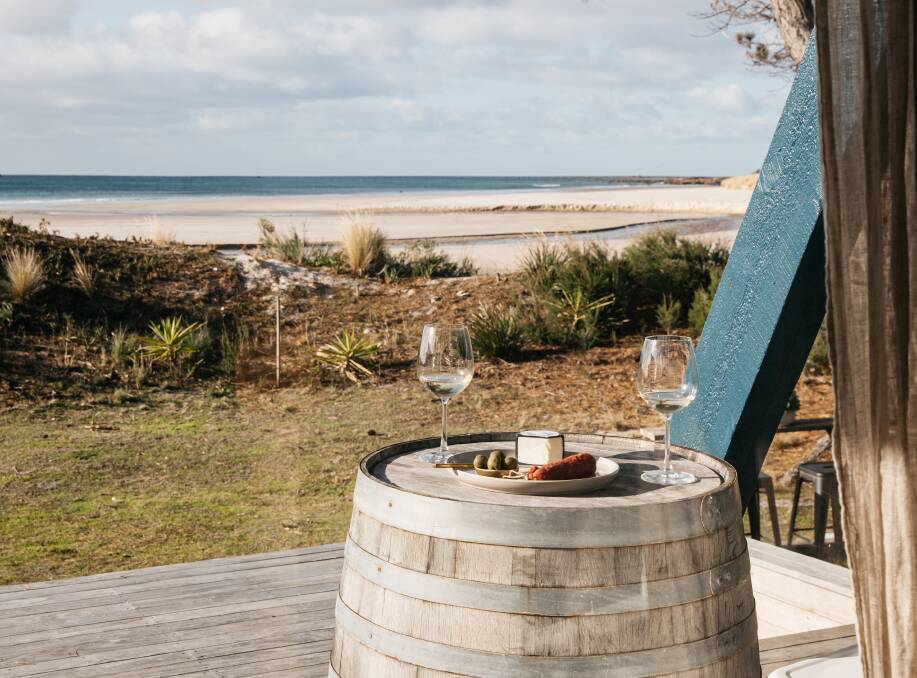 Toast the views with a glass of wine. Toast the views with a glass of wine.