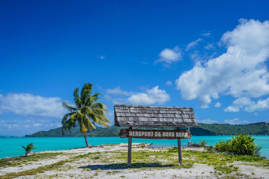 Bora Bora airport. Picture: Lei Tao
