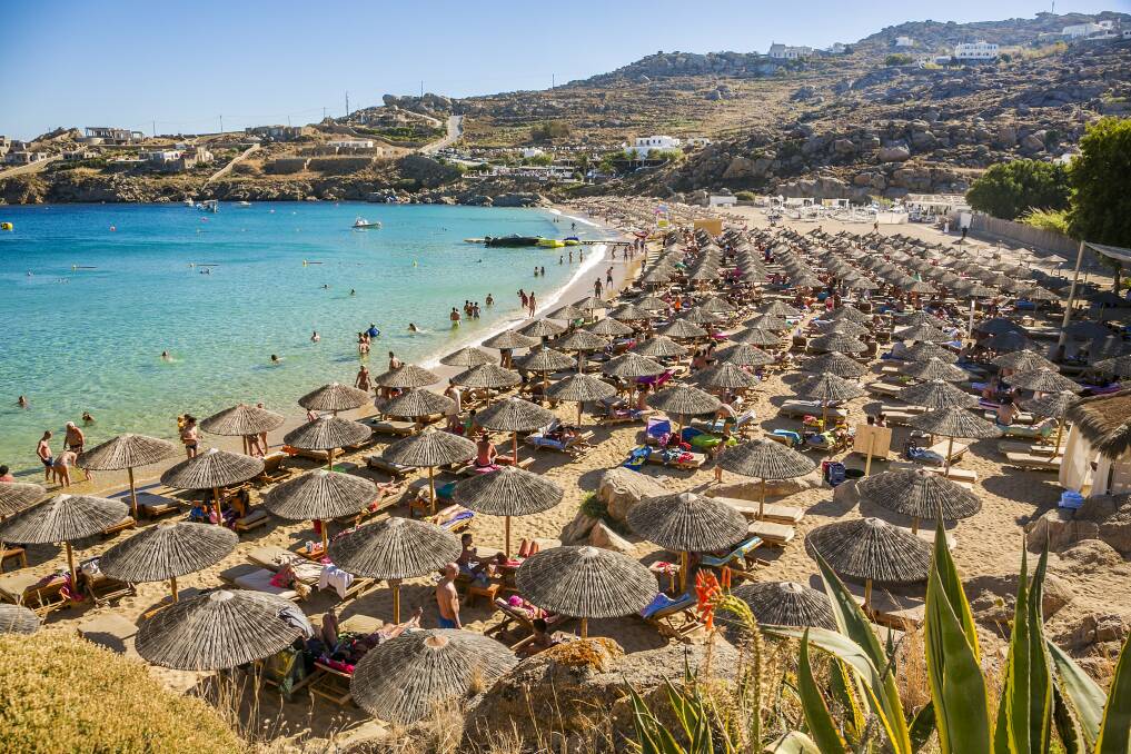 Super Paradise Beach on Mykonos. Pictures: Getty Images
