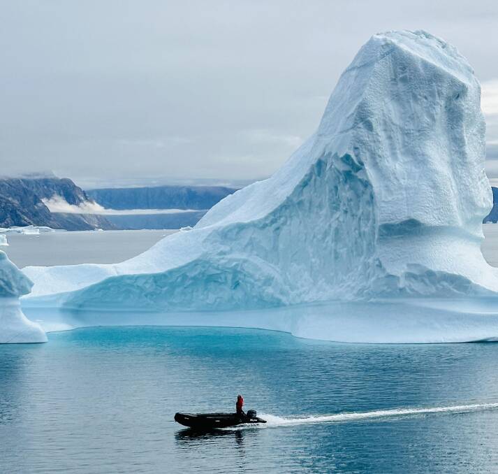 View from the writer's cabin balcony, Greenland. Picture: Garry Linnell