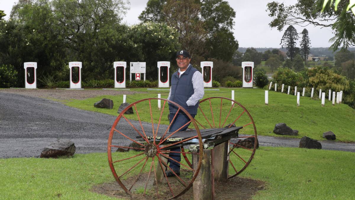 Winemaker Rajarshi Ray at his Silos Estate's electric vehicle charging station. Picture: Robert Peet Winemaker Rajarshi Ray at his Silos Estate's electric vehicle charging station. Picture: Robert Peet