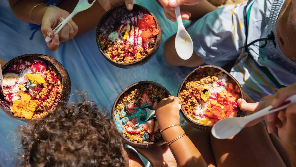 Acai bowls at the beach.