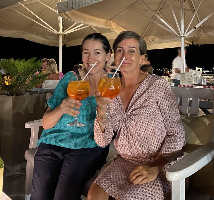 The writer (left) and her friend, Signe, more recently.