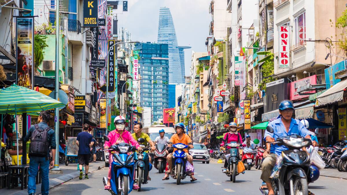 Busy Bui Vien in Ho Chi Minh. Picture: Getty Images Busy Bui Vien in Ho Chi Minh. Picture: Getty Images