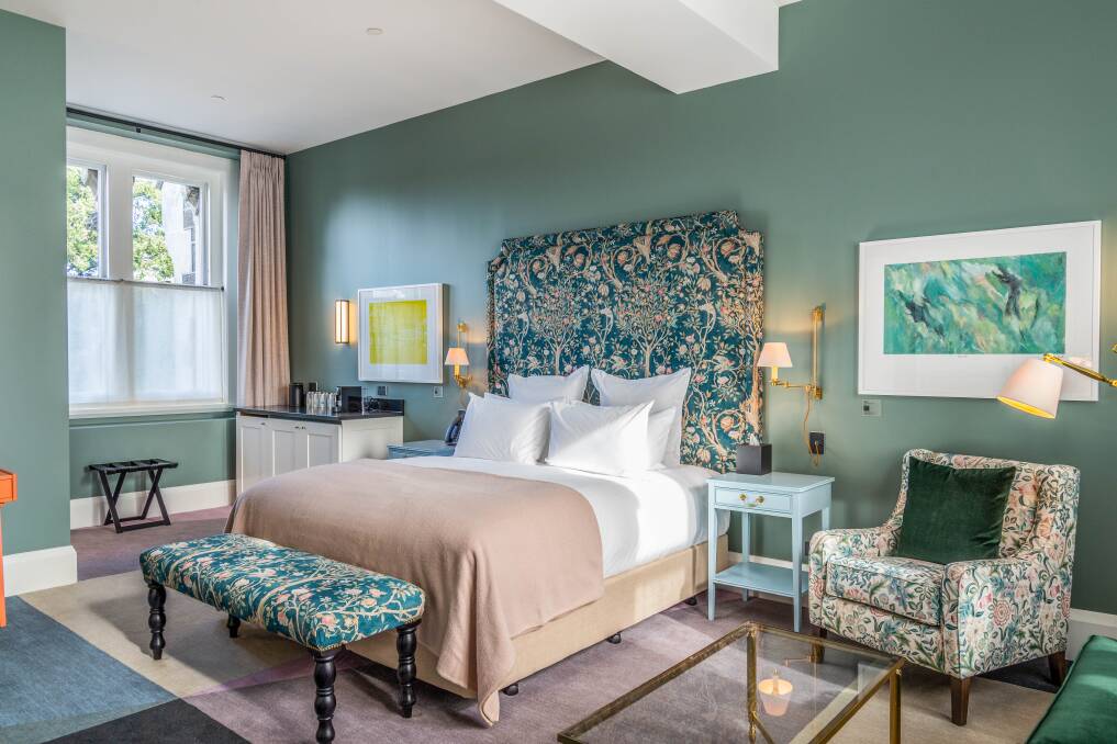 Each room has its own colour scheme.