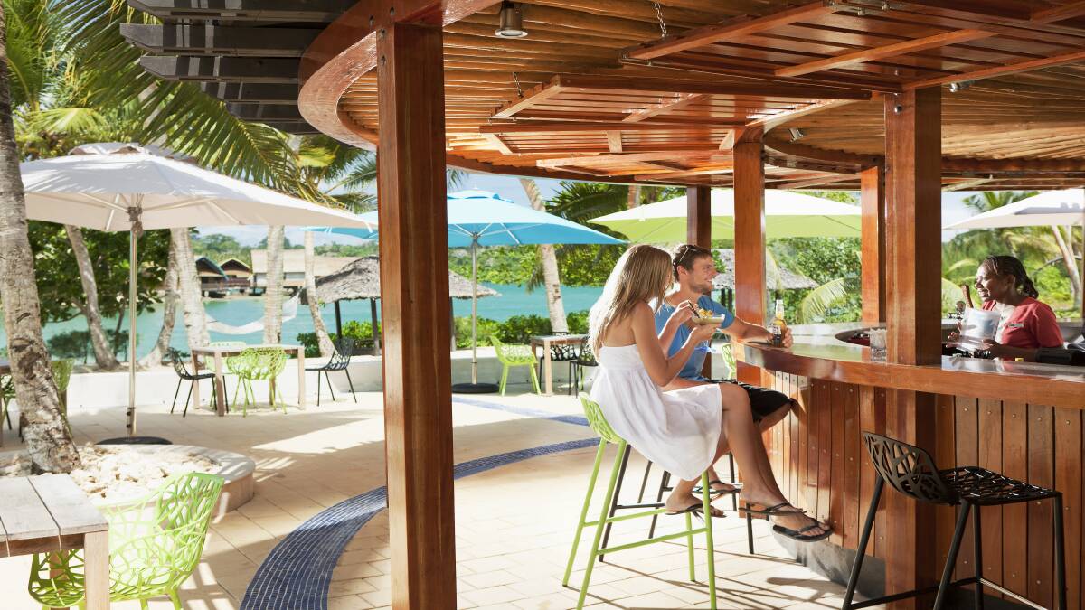 Drink o'clock at the resort.