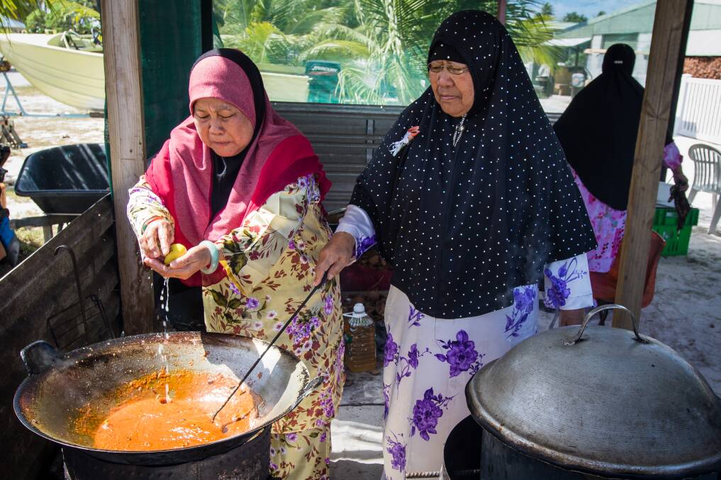 Cooking on Home Island. Cooking on Home Island.