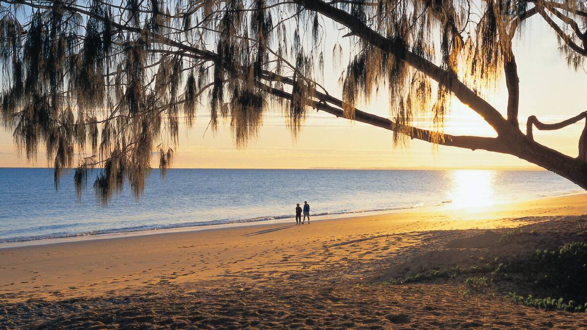 Sunset over Hervey Bay beach. Picture: Tourism and Events Queensland Sunset over Hervey Bay beach. Picture: Tourism and Events Queensland