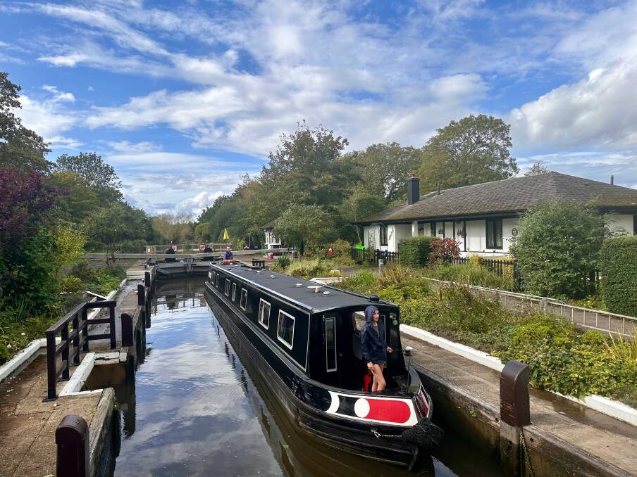 Coming through a lock. Picture: Daniel Scott