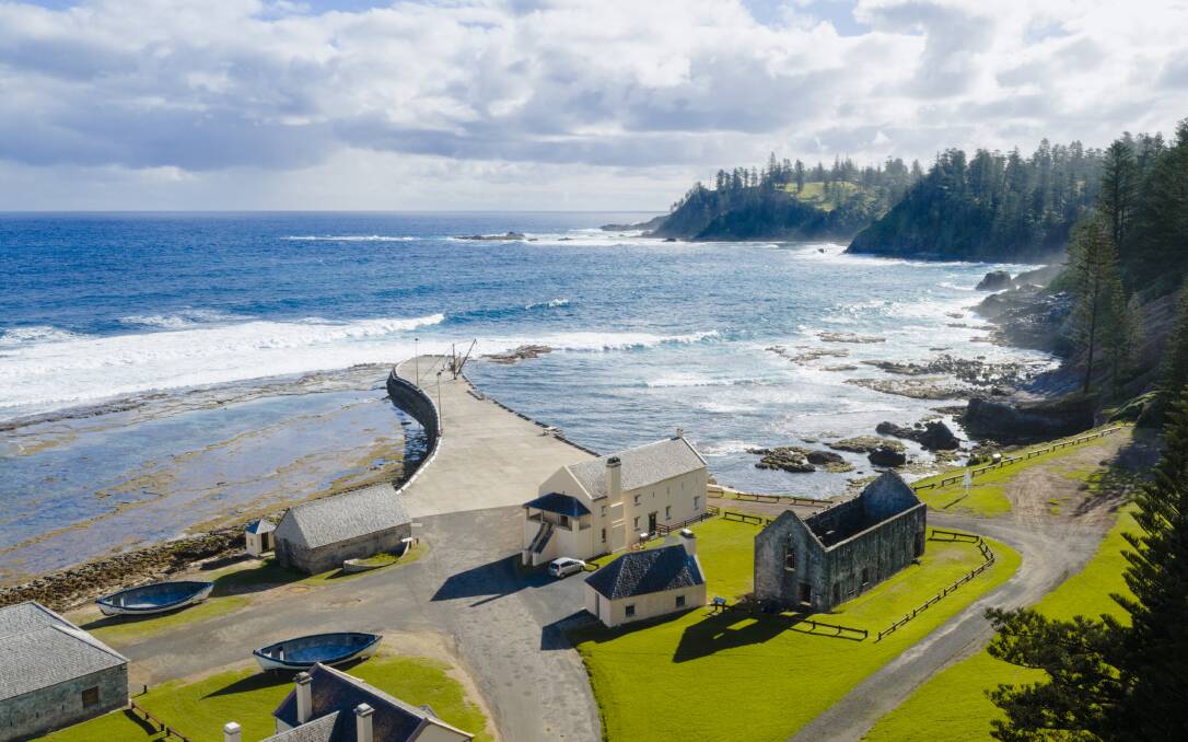 Surf breaks meet historic ruins on Norfolk Island. Picture supplied