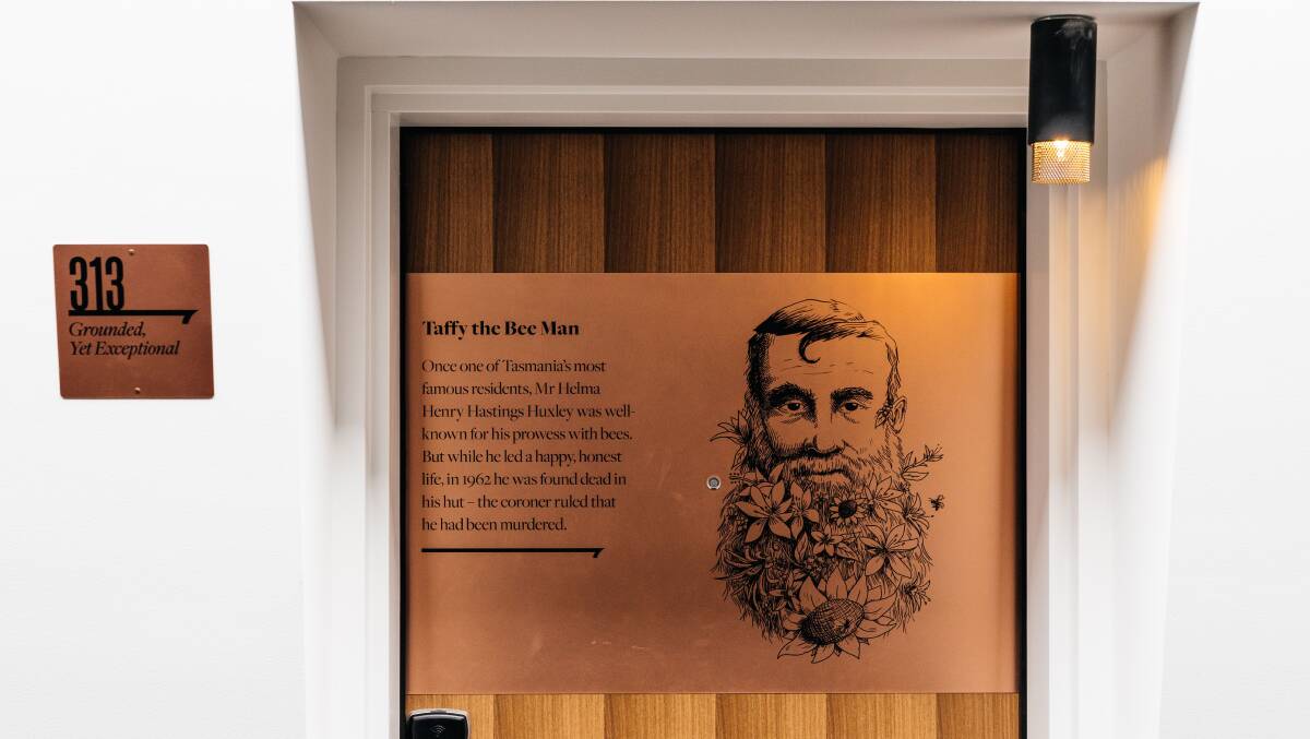 Each of the hotel's rooms is named after a Tasmanian identity.