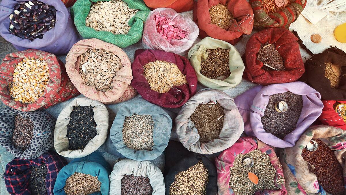 Indian herbs for sale in a Kolkata market. Indian herbs for sale in a Kolkata market.