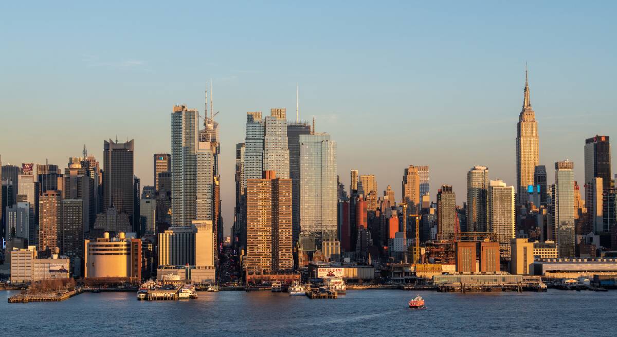 The Manhattan skyline.