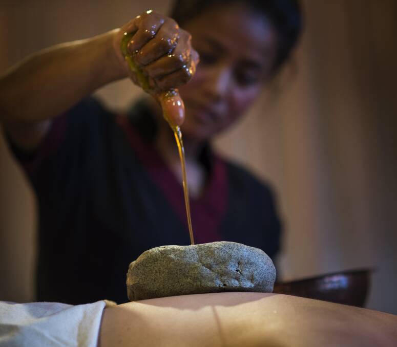 A spa treatment at the property. A spa treatment at the property.