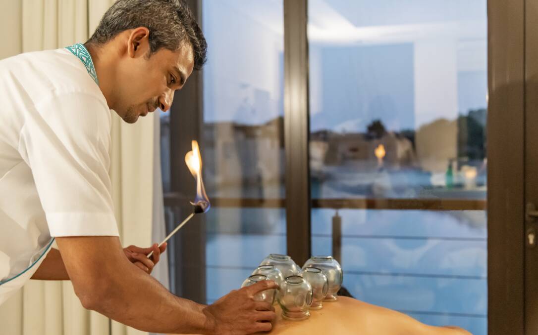 Cupping therapy.