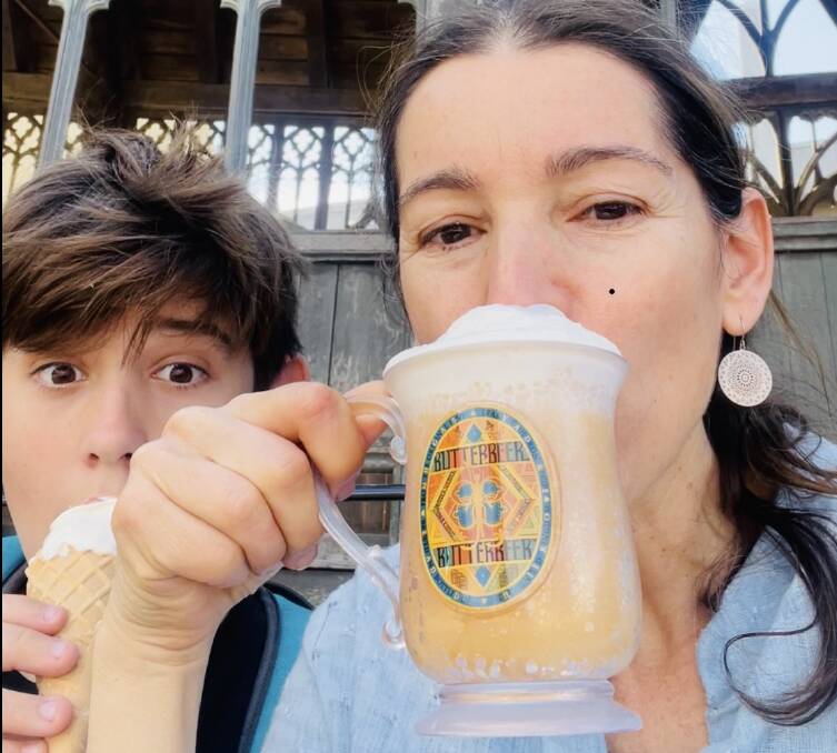 The writer and her teen. The writer and her teen.