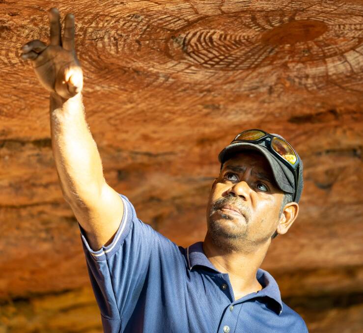 Traditional owners are the guides at Freshwater Cove rock art gallery. Picture: Tim Faircloth Traditional owners are the guides at Freshwater Cove rock art gallery. Picture: Tim Faircloth