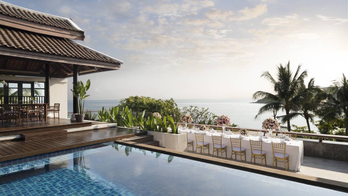 A pool villa at Anantara Lawana Koh Samui Resort. A pool villa at Anantara Lawana Koh Samui Resort.
