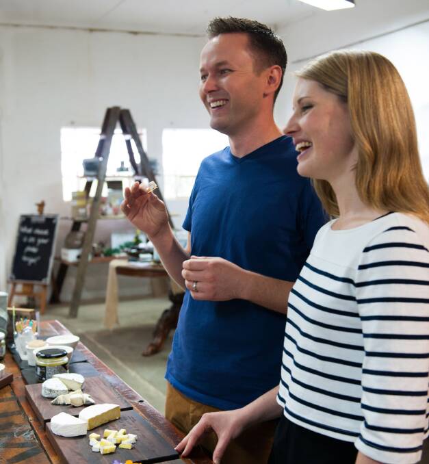A tasting at Woodside Cheese Wrights.