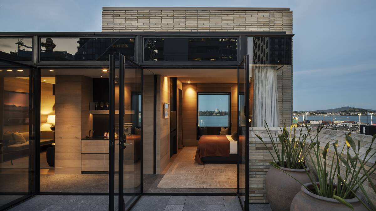A rooftop suite at the Hotel Britomart.