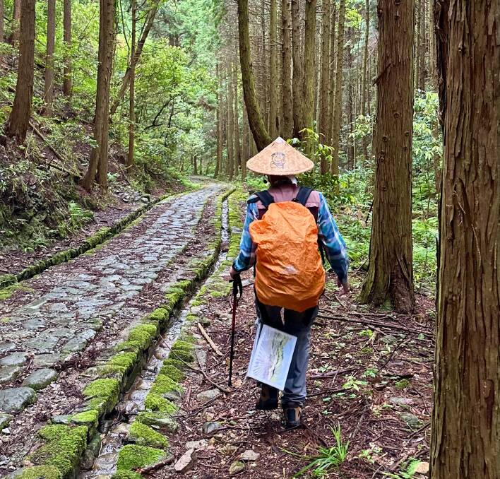 Furutani-san on Hagi Okan trade route. Picture by Anabel Dean