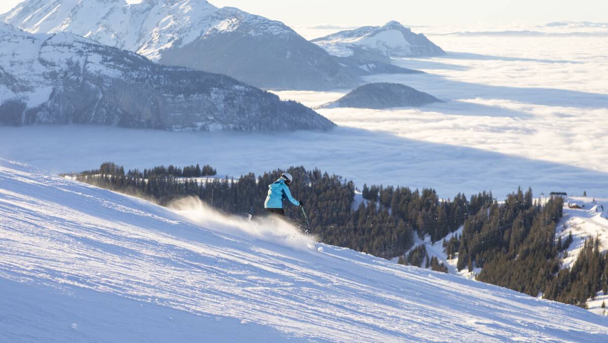 Grand Massif ski area above the Arve Valley. Grand Massif ski area above the Arve Valley.