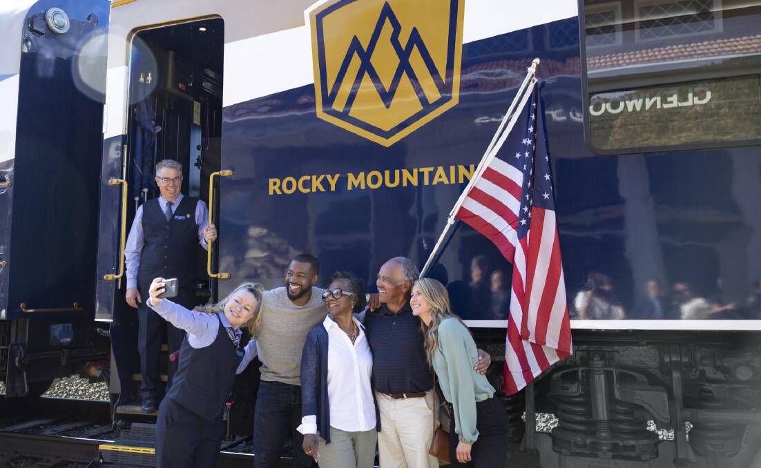 All aboard the Rocky Mountaineer. All aboard the Rocky Mountaineer.