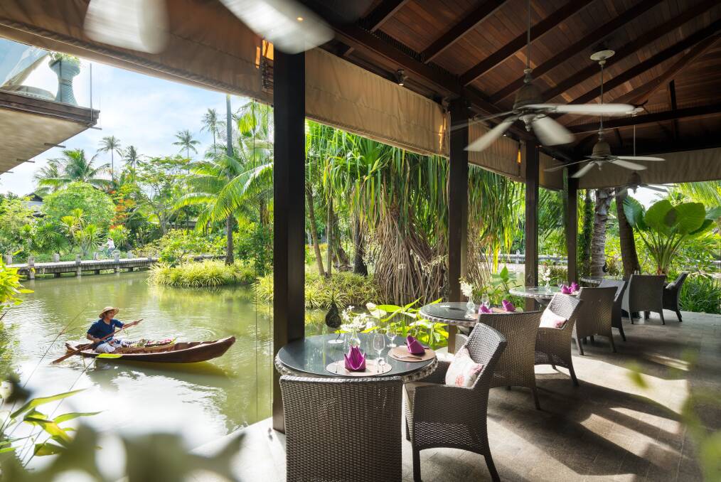 Anantara Mai Khao Phuket's waterside restaurant. Anantara Mai Khao Phuket's waterside restaurant.