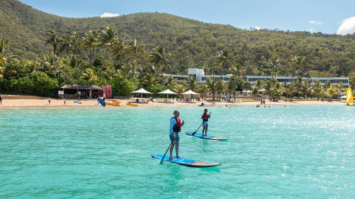 Water sports at the island resort. Water sports at the island resort.