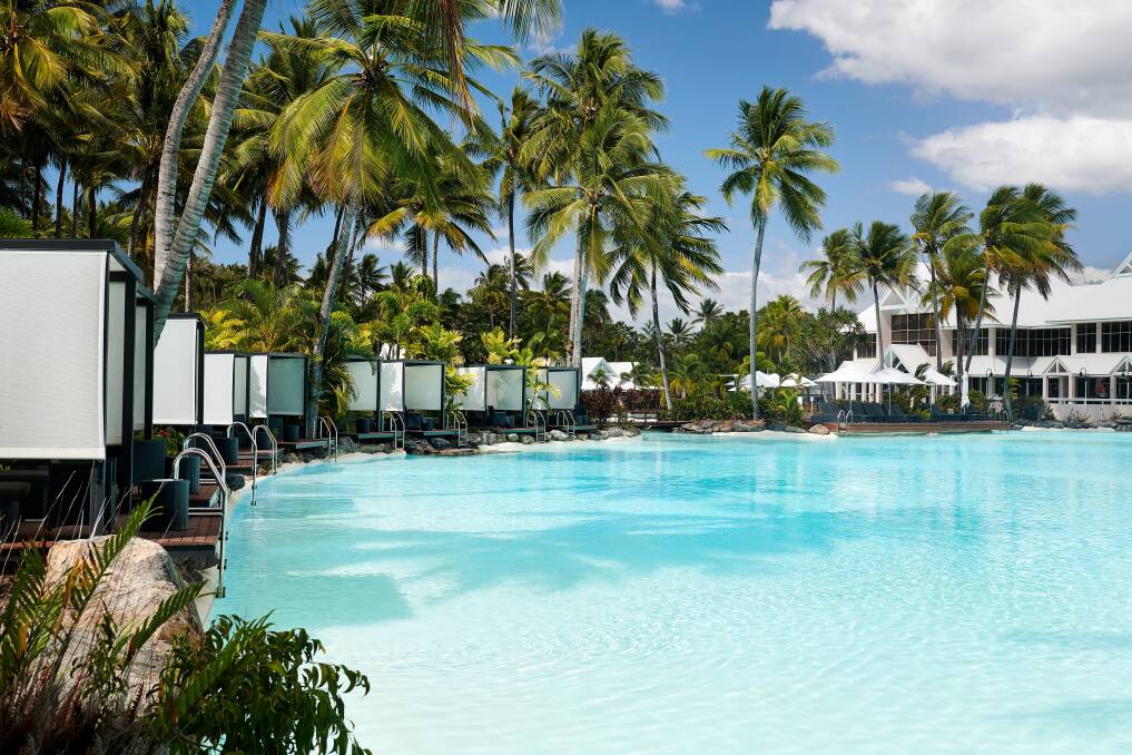 Poolside cabanas. Poolside cabanas.