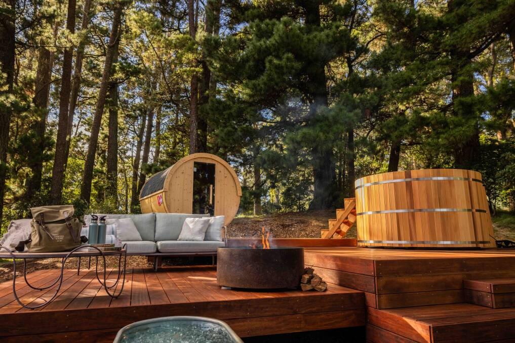Forest bathing deck. Forest bathing deck.